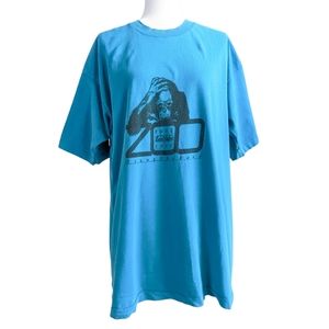 1993 Single Stitch Vintage FONZ Zoo Night Short Sleeve Teal Rare Tee Shirt XL